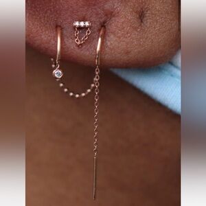 NEW Pupil Hall Thing of Beauty Doublet yellow gold and diamond earring!